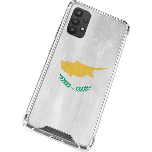 Cyprus Flag Distressed Galaxy A32 5G Clear Case